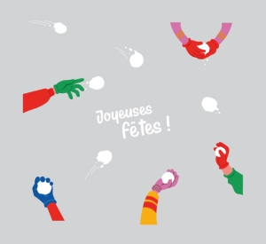 Déco Bataille de boules de neige