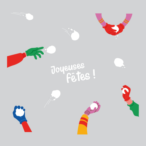 Déco Bataille de boules de neige