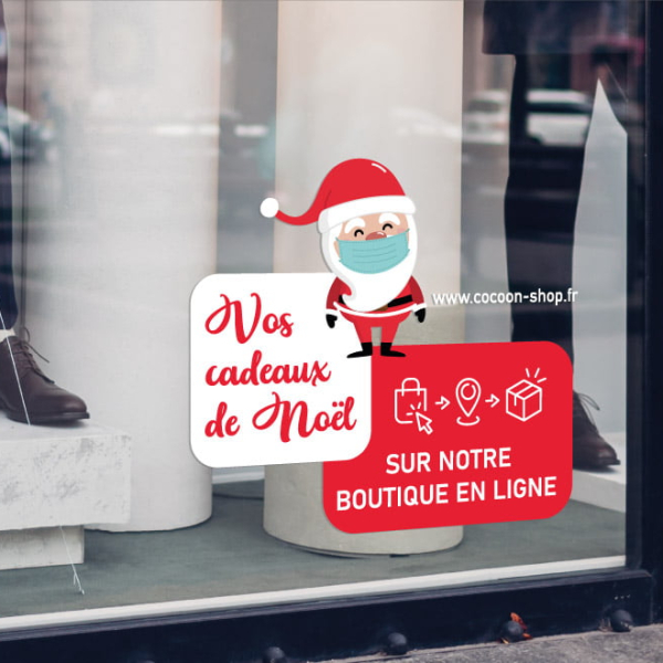 Sticker Père Noël masqué