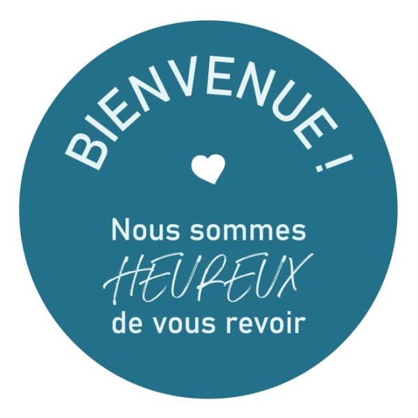 sticker décoration de vitrine bienvenue