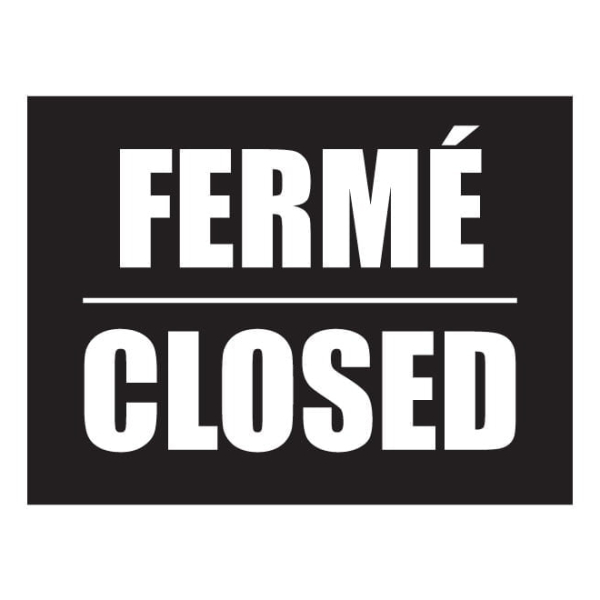 Sticker magasin fermé