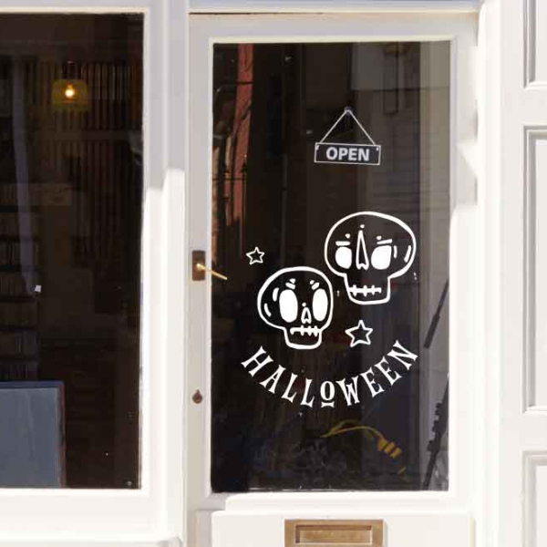 stickers vitrine Halloween