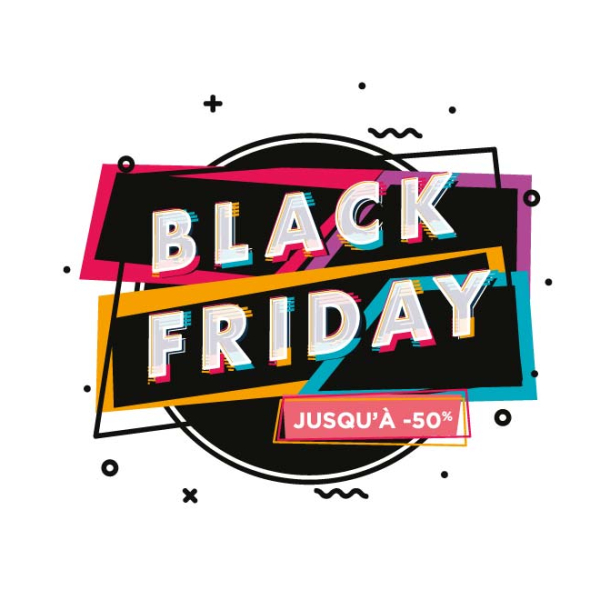 black friday sticker vitrine