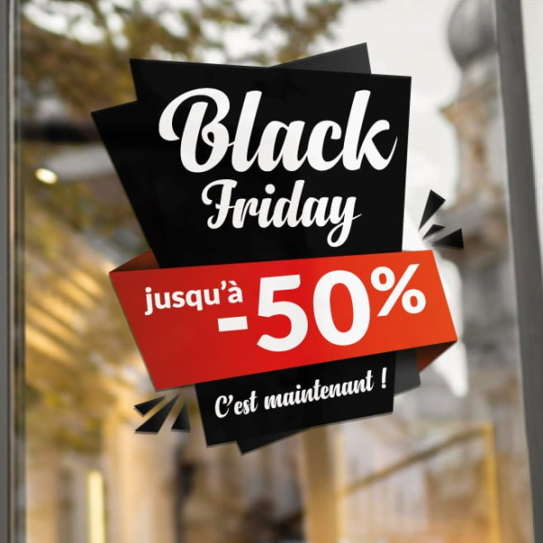Stickers vitrine black friday