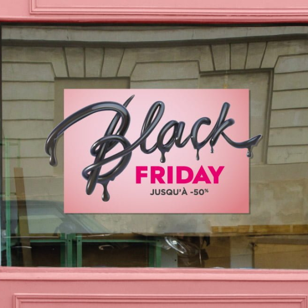 décoration de magasin Black Friday