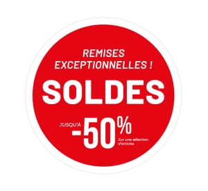 décoration soldes vitrine de magasin