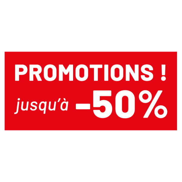 Autocollant rouge promotions