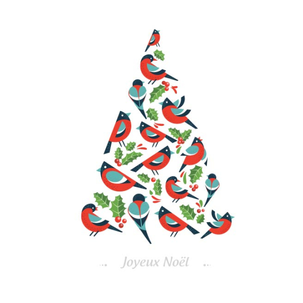 autocollant sapin de noel design