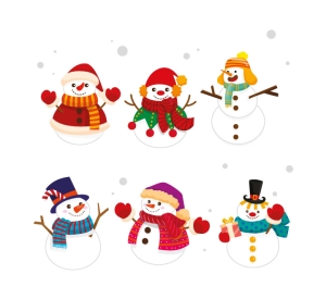 Sticker frise Bonhommes de Neige