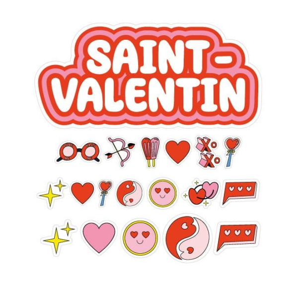 Décoration de vitrine St Valentin