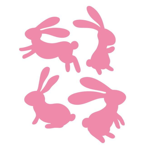 Stickers lapins vitrine