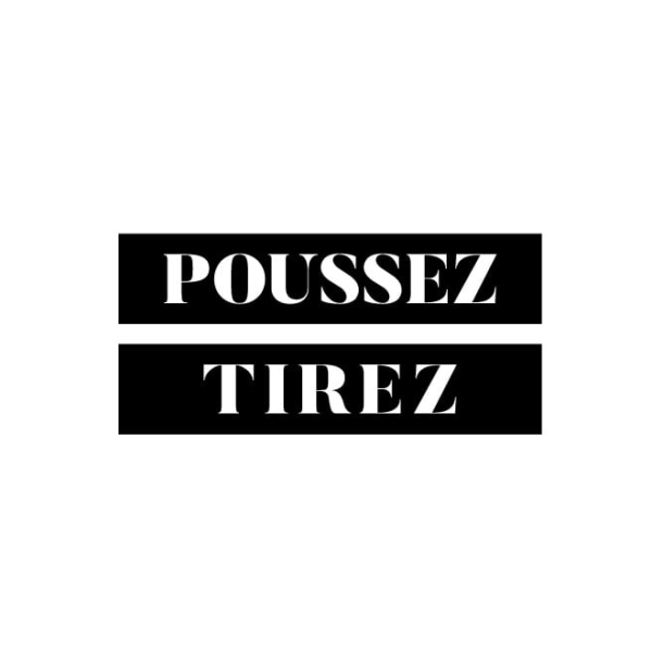Stickers poussez tirez