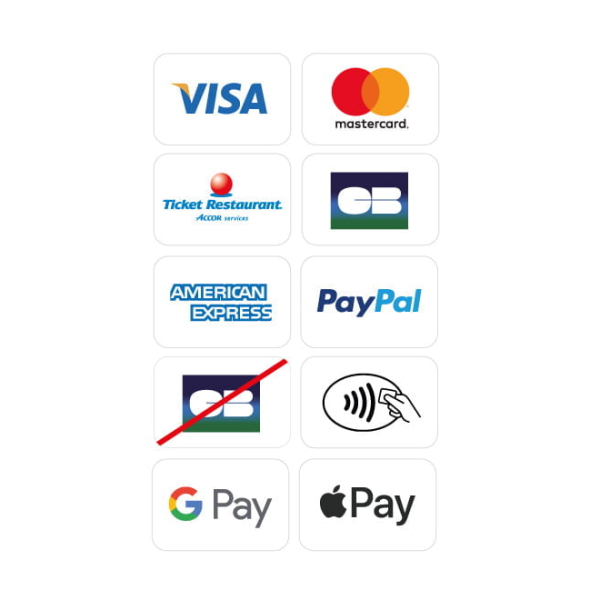 Lot stickers Moyens de Paiements pour votre boutique