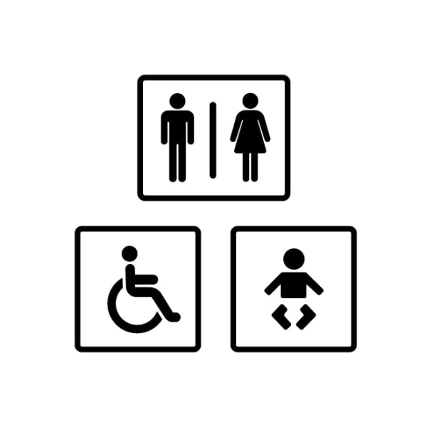 Stickers porte toilettes