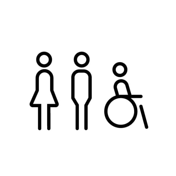 Stickers toilettes hommes femmes