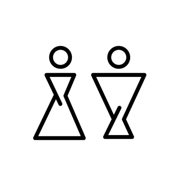 Sticker toilettes hommes femmes