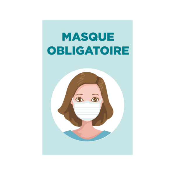 Affiche papier masque obligatoire