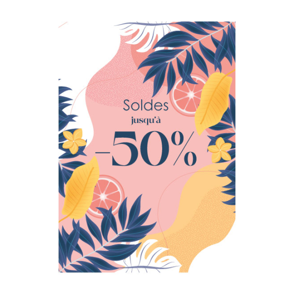 Affiche soldes pour vitrine