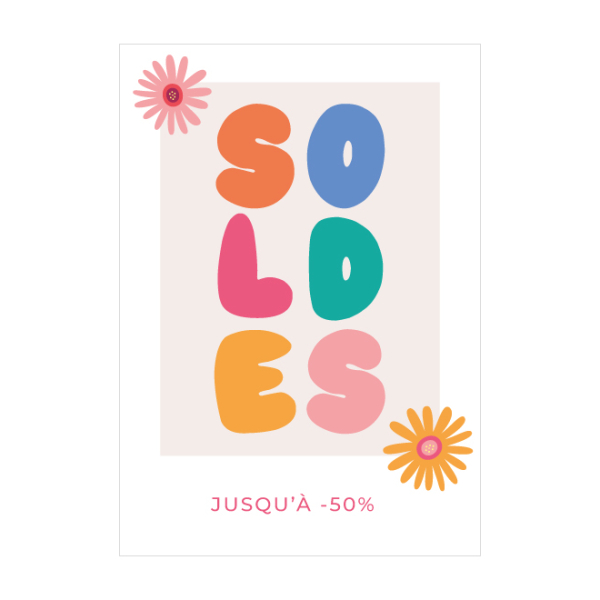 Affiche soldes été Af045
