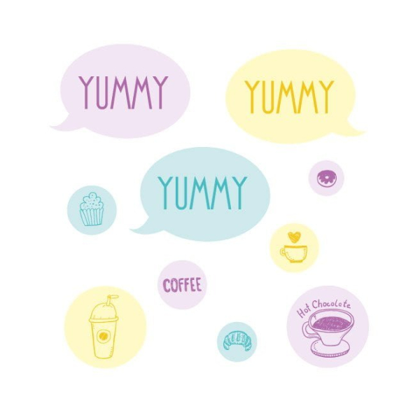 Stickers vitrine café
