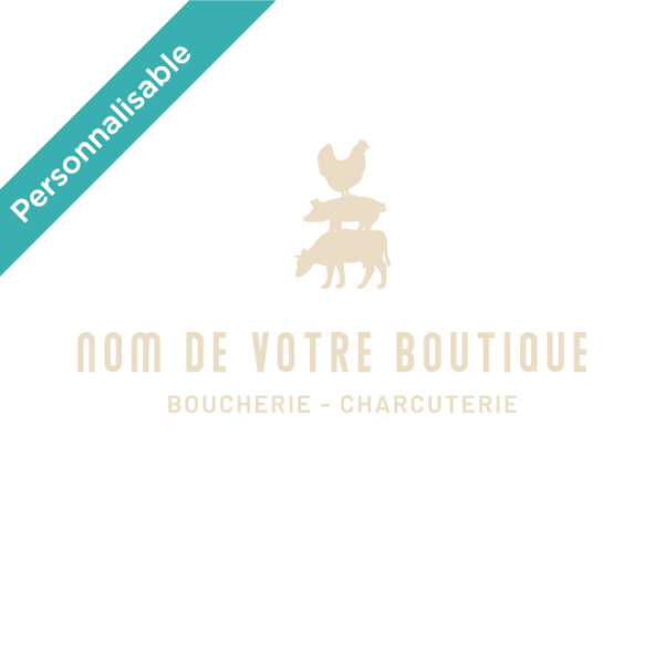 Sticker boucherie personnalisable MEAL12