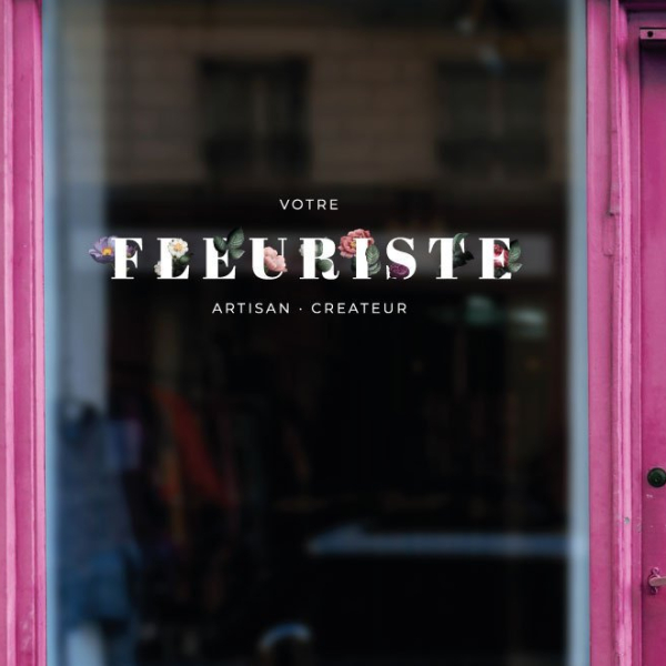 stickers vitrine fleuriste