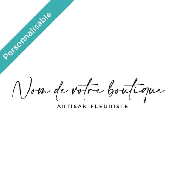 sticker personnalisable fleuriste