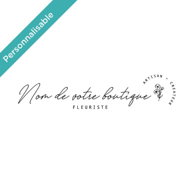 Autocollant personnalisable fleuriste