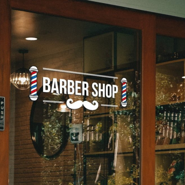 Sticker barber shop