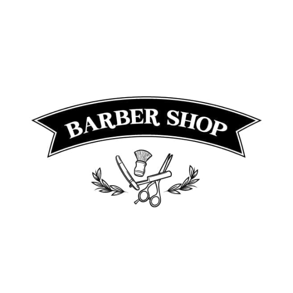Sticker barber shop vitrine