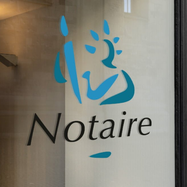 Stickers vitrine notaire
