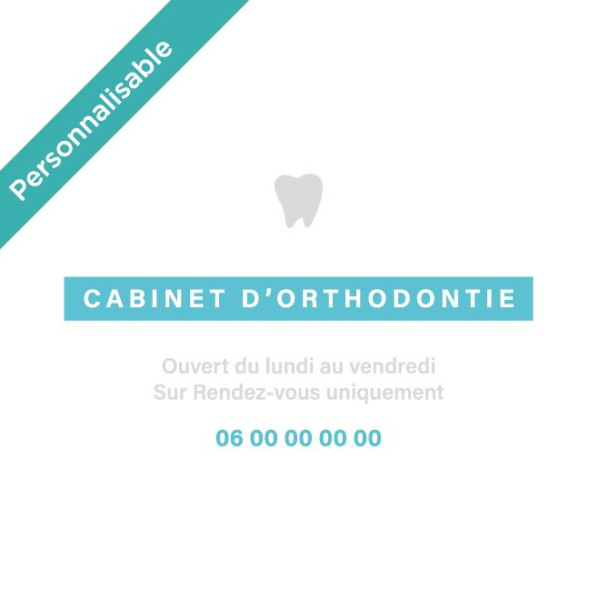 Stickers vitrine cabinet d'orthodontie