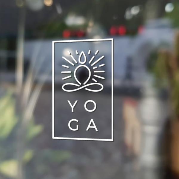 Stickers vitrine yoga