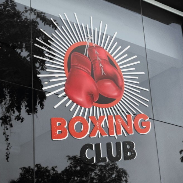Stickers vitrine club de boxe