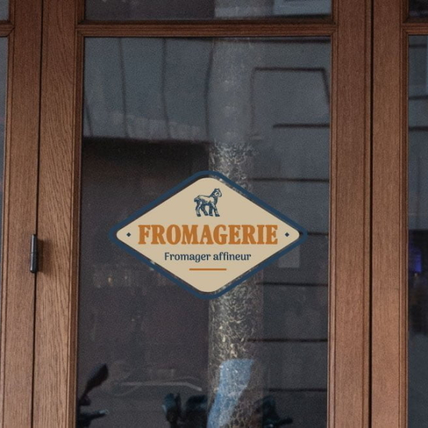 Stickers fromagerie pour vitrine