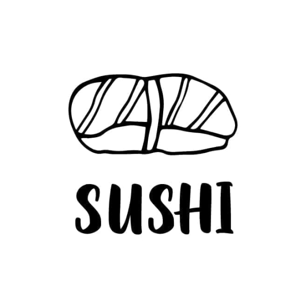 Stickers vitrine sushi
