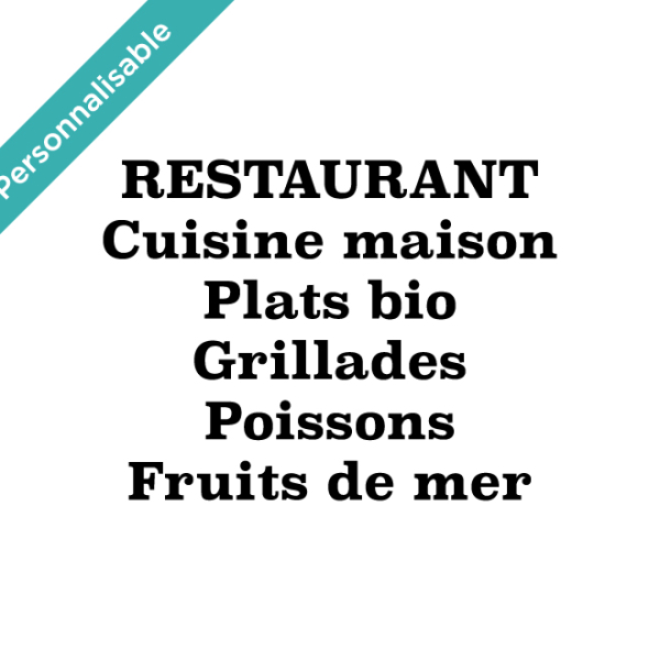 Stickers vitrine bar restaurant MEAL42
