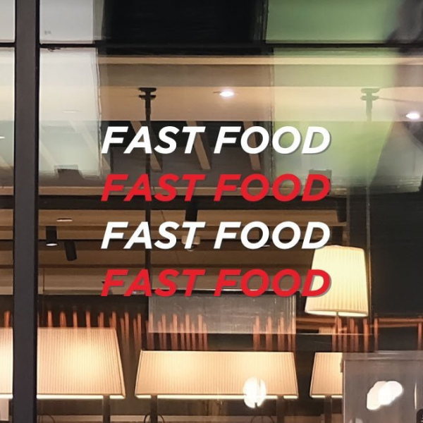 Sticker fast food