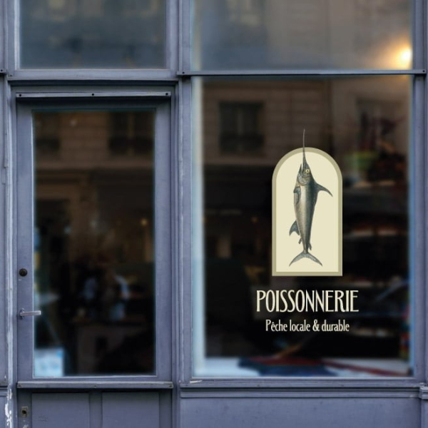 Stickers vitrine poissonnerie