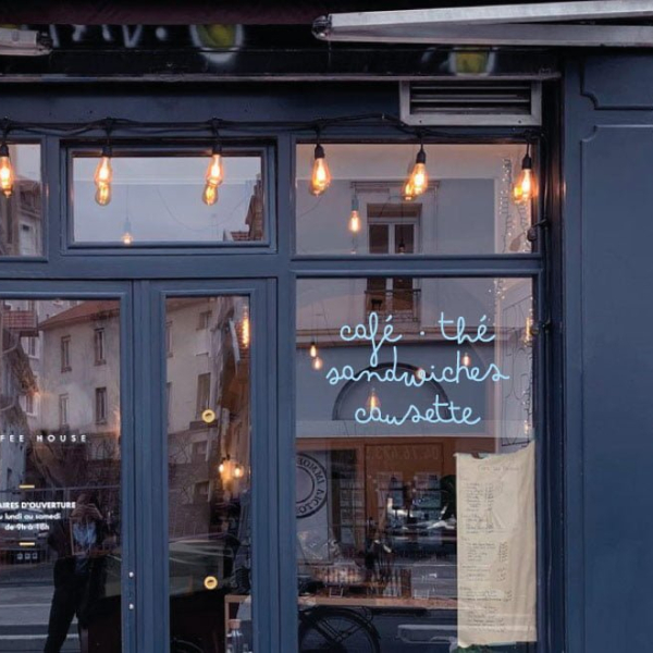 Sticker café pour vitrine