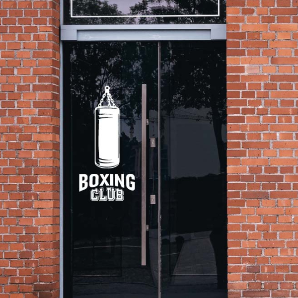 Stickers vitrine club de boxe