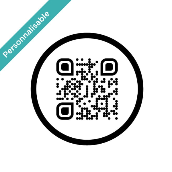 Stickers vitrine QR code rond