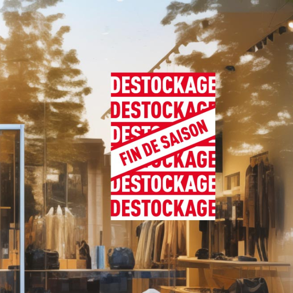 Affiche destockage fin de saison
