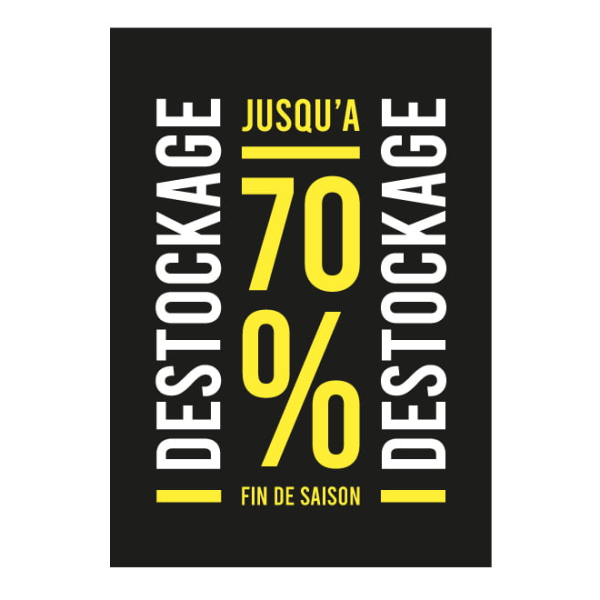 Destockage fin de saison affiche