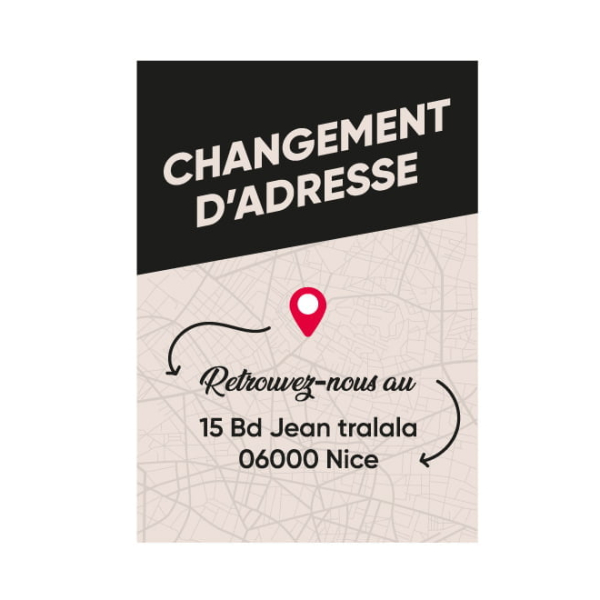 Affiche changement adresse