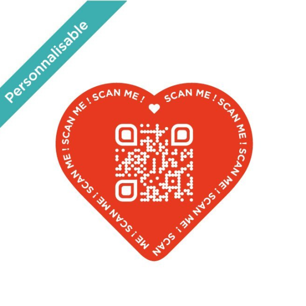 Stickers QR code coeur