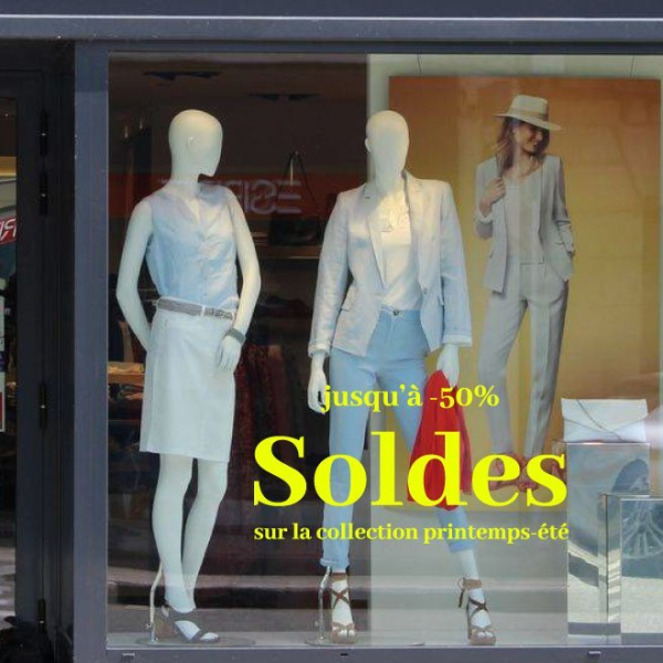 Sticker soldes fluo