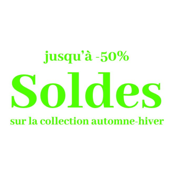 Sticker soldes hiver fluo