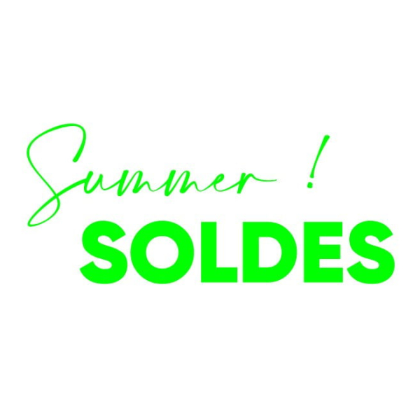 Sticker summer soldes fluo