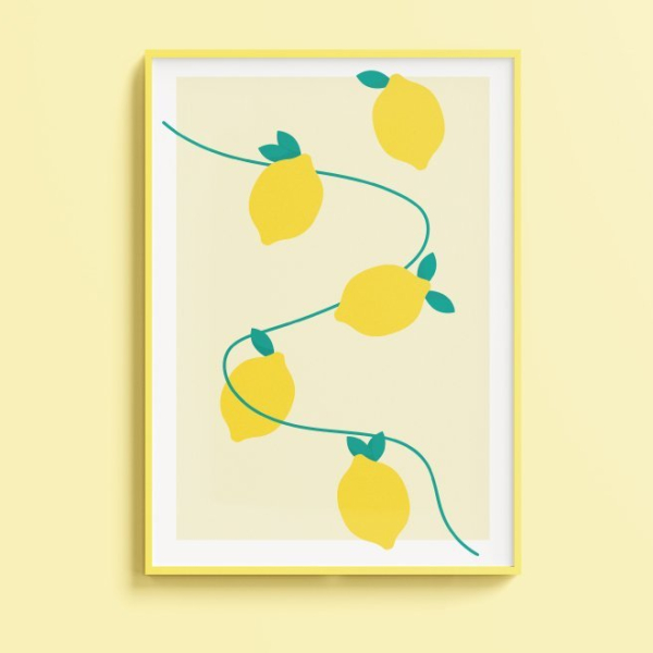 Affiche décoration citron